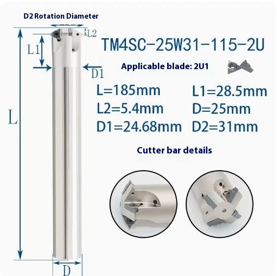 6036 SMT Deep Hole Thread Milling Toolholder Machining Center Single Thread Internal Coolant Milling Tool U-Thread Toolholder 11UI 16UI Shandong Denso Pricision Tools Co.,Ltd.